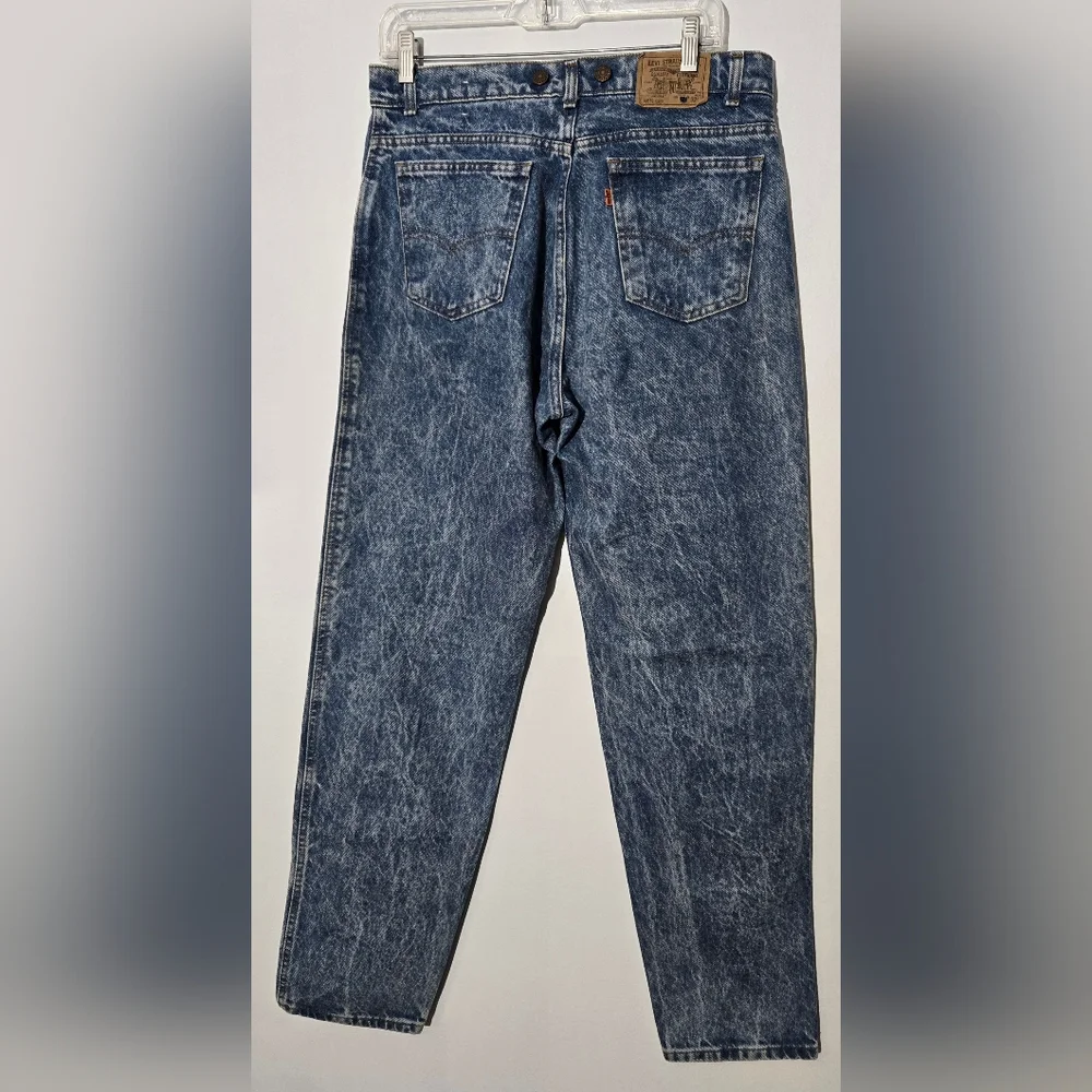 🏠 Vintage Levi's Orange Tab Acid Wash Denim Jeans Size 34X32. (40552 0209)